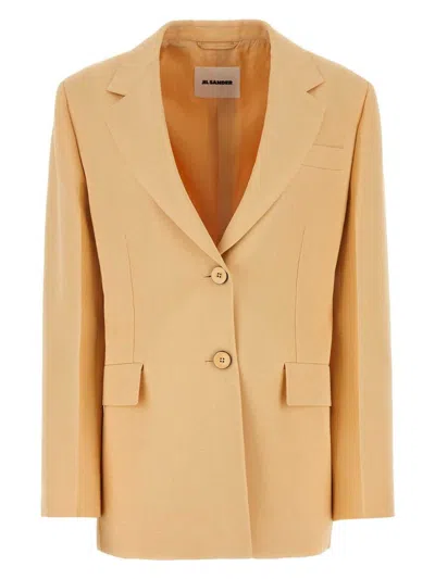 Jil Sander Women's Peach Viscose Blend Oversize Blazer