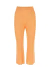 Jil Sander Peach Viscose Cropped Cut Pant In Orange
