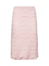 Jil Sander Women Pink Embroidered Crepe Jersey Skirt In Pink