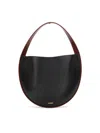 Jil Sander Pivot Medium Leather Hobo Bag In Black