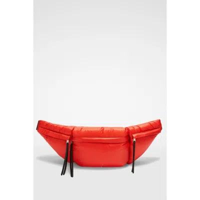 Jil Sander Women's Poppy Red Padded Pouch Bag In ["black","red"]