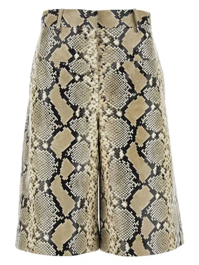 Jil Sander Women's Printed Leather Bermuda Shorts