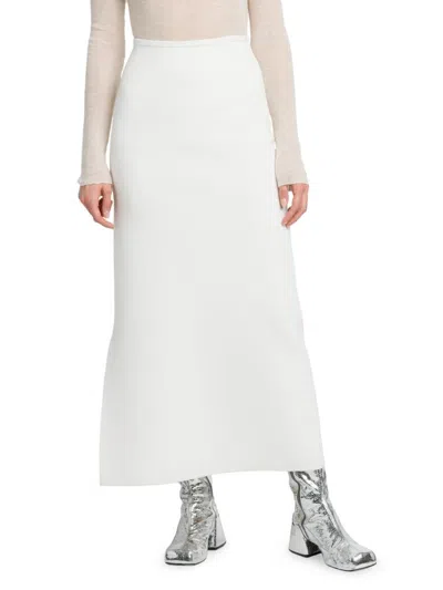 Jil Sander Women's Ribbed-knit Midi-skirt In Gray