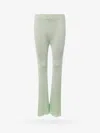 Jil Sander Fully-pleated Flared-leg Trousers In Green