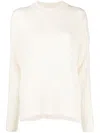 Jil Sander Roll-neck Virgin Wool Jumper In Natural