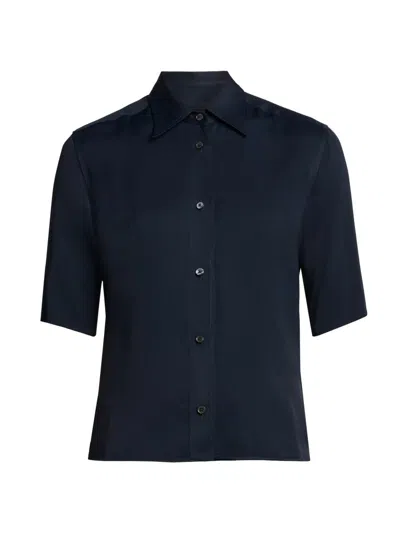 Jil Sander Women's Sable Short-sleeve Shirt In Blue