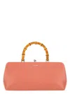 Jil Sander Salmon Leather Small Goji Bamboo Handbag