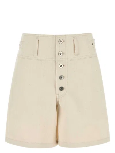 JIL SANDER WOMEN'S SAND DENIM BERMUDA SHORTS