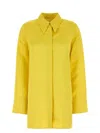 Jil Sander Yellow Satin Oversize Shirt