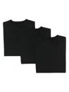 Jil Sander Confezione Da 3 T-shirt In Cotone Con Etichetta Logo In Black