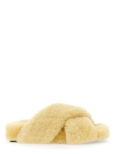 JIL SANDER WOMEN'S SHEARLING SANDAL