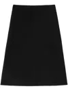 Jil Sander A-line Skirt With Structured Finish In Black In Black