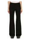 Jil Sander Pressed-crease Flared Cropped Trousers In Black