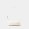 Jil Sander Ivory Nappa Leather Small Cannolo Shoulder Bag In White