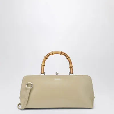 JIL SANDER WOMEN'S SMALL GOJI BAMBOO BAG IN ALMOND COLOUR