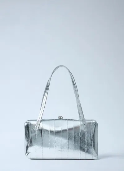 Jil Sander Women Small Goji Handbag In Silver