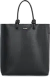 Jil Sander Leather Tote In Black