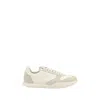 Jil Sander Women White Leather And Suede Moon Sneakers In Metallic