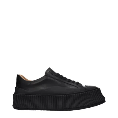 Jil Sander Women's Sneakers Black Leather