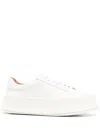 Jil Sander Woman Sneakers Ivory Size 10 Soft Leather In White