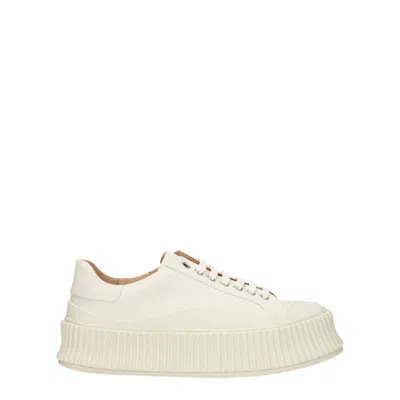 Jil Sander Women's Sneakers White Fabric/cloud White
