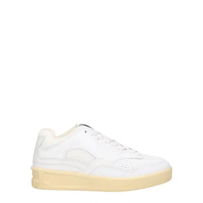 Jil Sander Women's Sneakers White/ecru Leather