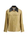 Jil Sander Beige Waxed Jacket In Multicolor
