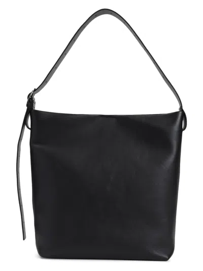 Jil Sander Women's Square Belt Hobo Md In Black