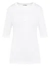 Jil Sander Women's Ss Cn T-shirt W/ Flower Crochet