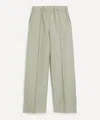 Jil Sander Women's Straight-leg Pleated Trousers In Green