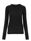 Jil Sander Black Stretch Polyester Blend Sweater In Black