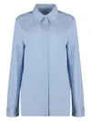Jil Sander Women's Striped Cotton Shirt In Light Blue