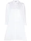 Jil Sander A-line Shirt Dress In White