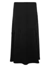 Jil Sander Sustainable Fluid Viscose Skirt 16 In Black