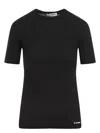 Jil Sander Logo Cotton Jersey T-shirt In Black