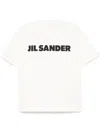 Jil Sander Light Grey Oversized T-shirt With Logo Print Women In Multi