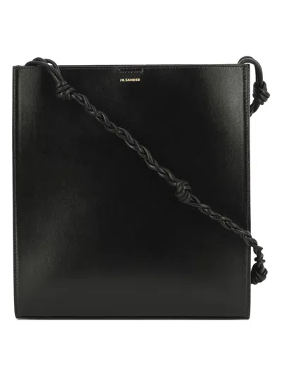 Jil Sander Black Leather Medium Tangle Shoulder Bag