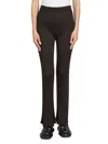 Jil Sander Women's Tapered Rib-knit Pants In Black