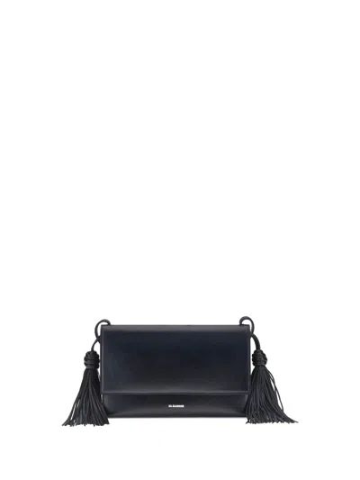 Jil Sander Women Tassel Shoulder Bag In Black