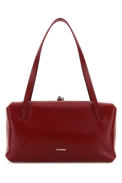 Jil Sander Women Tiziano Red Leather Goji Pillow Handbag