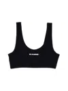 Jil Sander Logo Bikini Top In Black