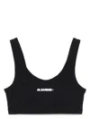 Jil Sander Logo Bikini Top In Black