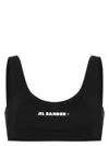 Jil Sander One-piece Black Bikini Top With Rounded Neckline In Black