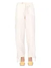 Jil Sander Trousers With Drawstring In White