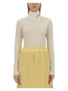 Jil Sander Women's Turtleneck Shirt In Ivory
