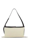 Jil Sander Two-tone Canvas And Leather Medium Empire Shoulder Bag
