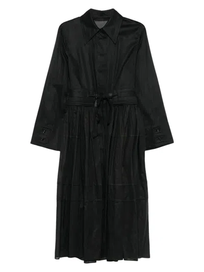 Jil Sander Women's Vestido Cinturon Falda Plisada Negro | Size De36 | J02ct0440j45014001
