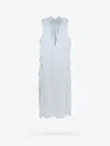 Jil Sander Women Viscose Dress With Lateral Rouches In Blue