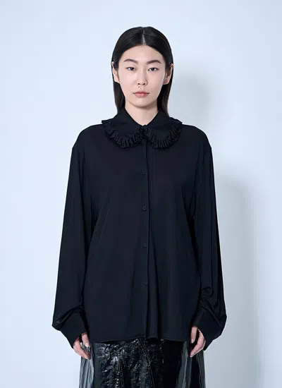 Jil Sander Women Viscose Shirt In Black