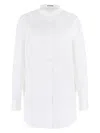 Jil Sander Chemise Uni En Coton In White
